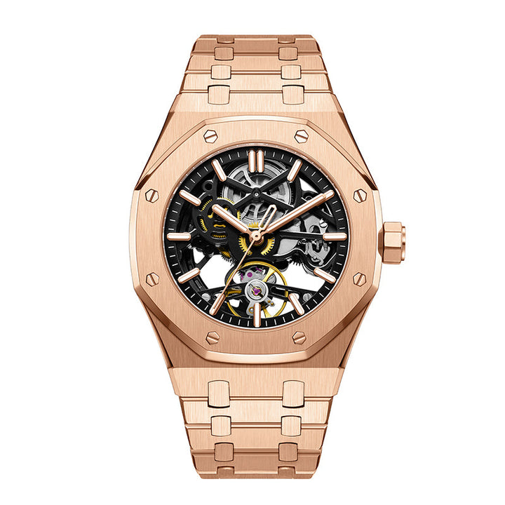 Luxury men's stainless steel executive watch, a sophisticated analog timepiece for discerning professionals.