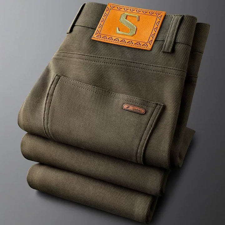 Brown men's Stratos premium quality cotton pants, durable & fashionable everyday wear.