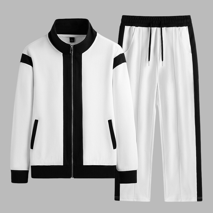 High-performance men's activewear set, featuring a comfortable top and joggers for all workouts and training.