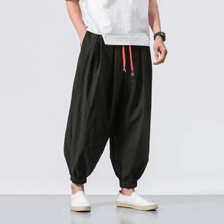 Relaxed fit Stride harem joggers for men, offering ultimate comfort as loungewear & casual everyday pants.