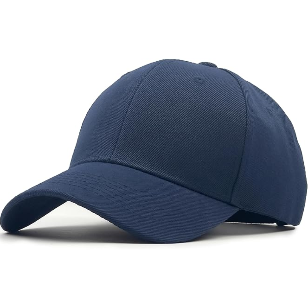 Comfortable men's structured cap with adjustable strap, ensuring a perfect fit for all.