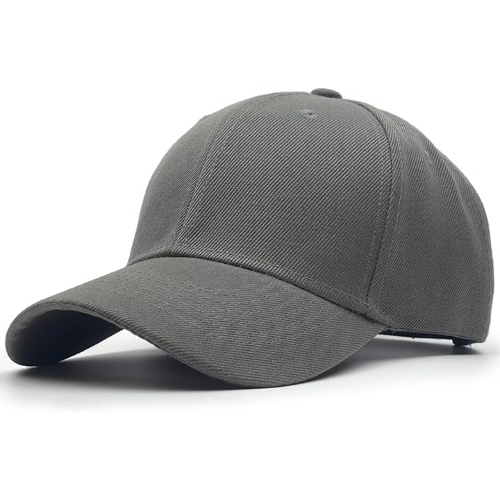 Adjustable men's structured baseball cap, offering a custom fit for all-day durable wear.