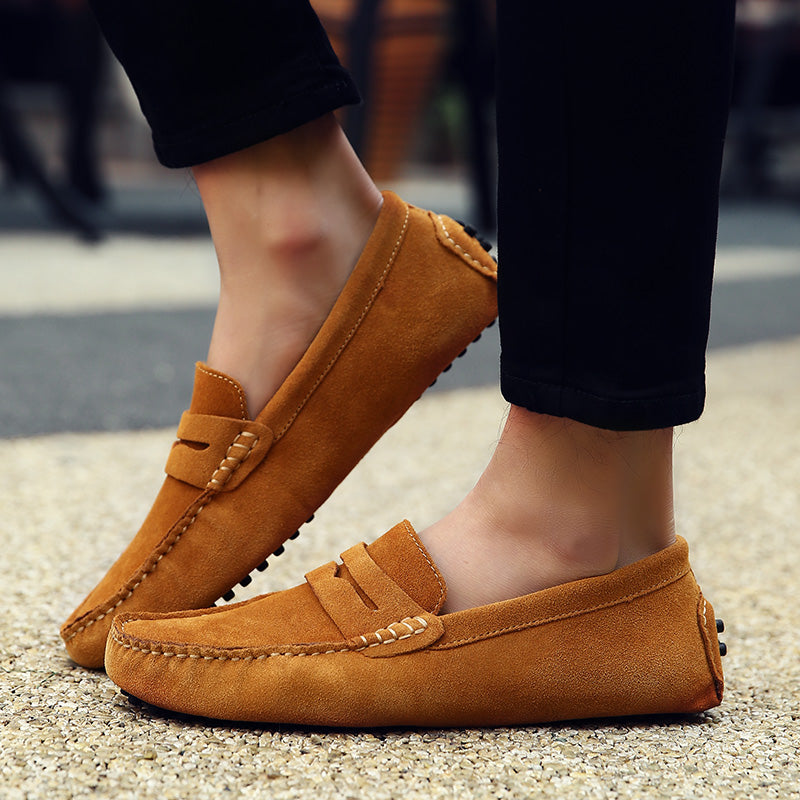Comfortable men's slip-on loafers, ultimate style for sophisticated casual and dress shoe fashion.