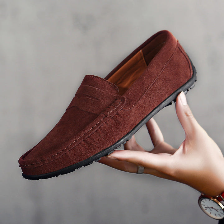 Versatile brown men's loafers, perfect slip-on shoes for casual or dressy occasions.