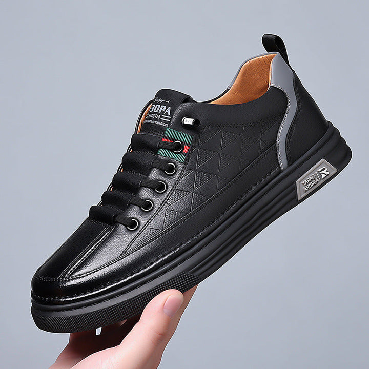 Modern men's fashion sneakers featuring an embossed design for a sleek casual look and comfort.