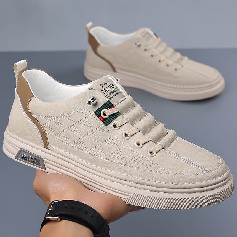 Trendy men's fashion sneakers. Embossed design adds a unique touch to these stylish casual shoes.