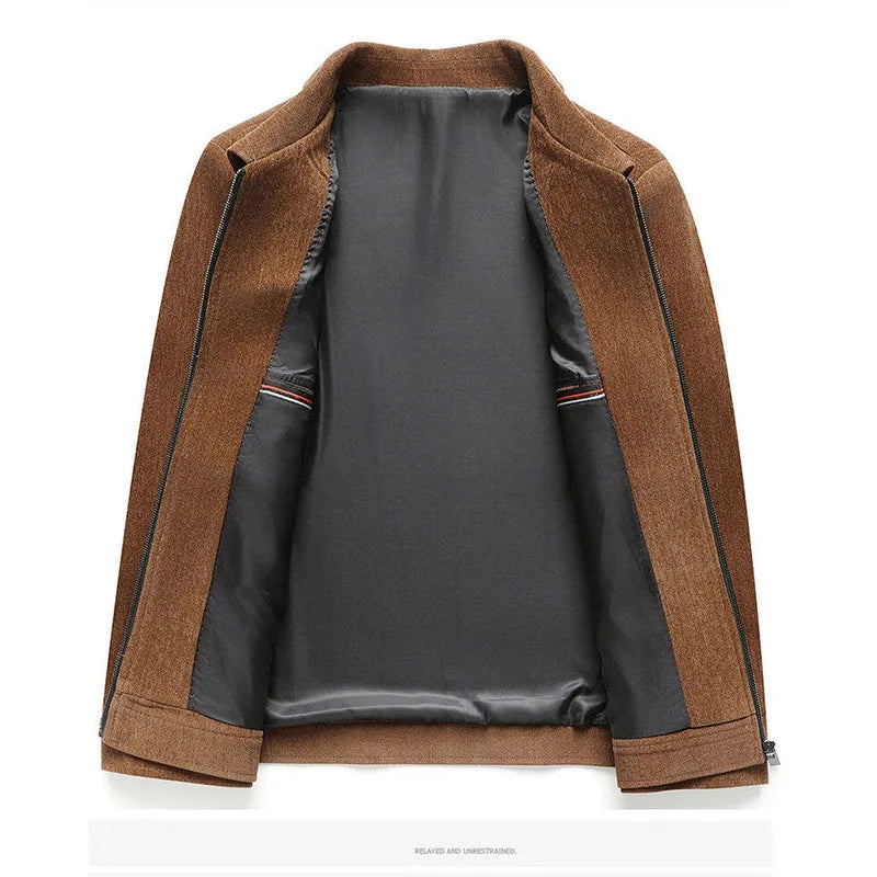 Stylish men's woven jacket, a versatile outerwear piece for modern layering and smart casual outfits.