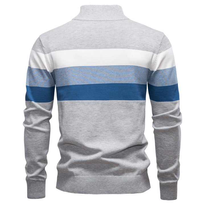 Fall/winter men's colorblock half-zip, a comfortable long sleeve pullover.