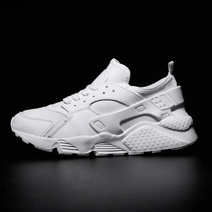 Back view of men's fashion sneakers, featuring unique design elements & all-day comfort.
