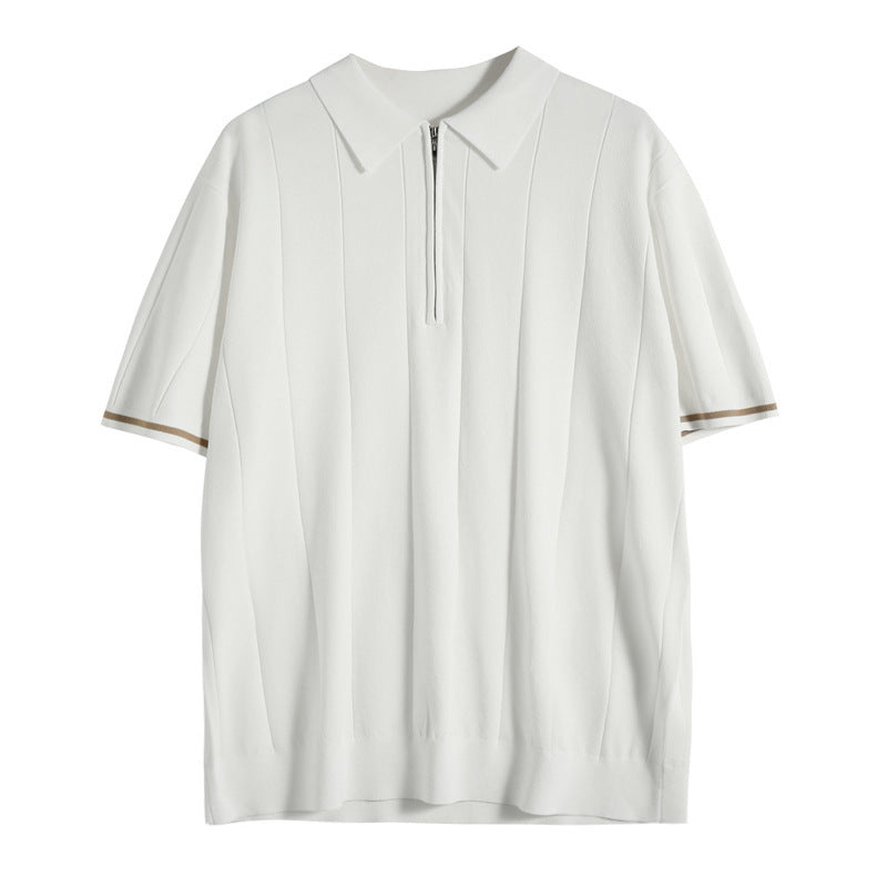 Versatile men's half-zip polo. Perfect for everyday wear, offering a modern fit and comfortable, smart casual style.