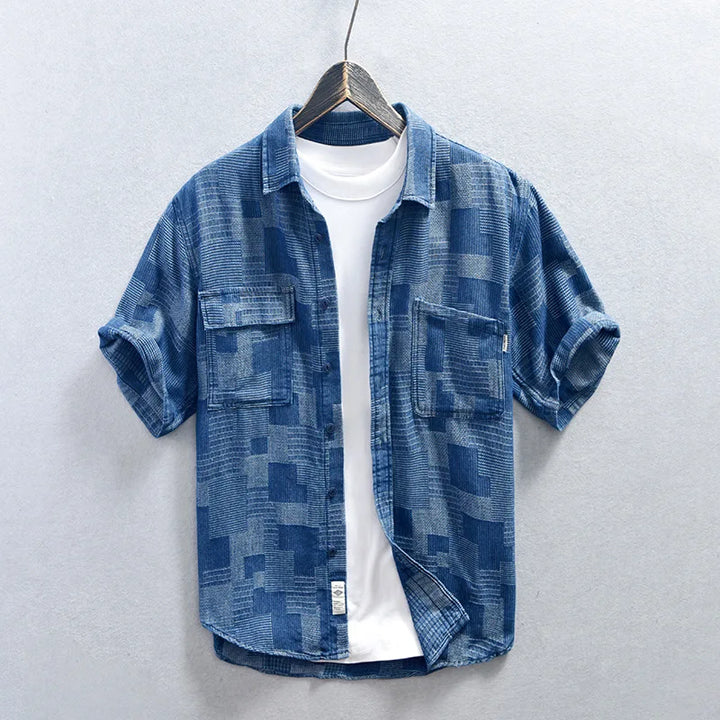 Men's stylish long-sleeve button-down shirt for versatile casual and smart casual daily wear.
