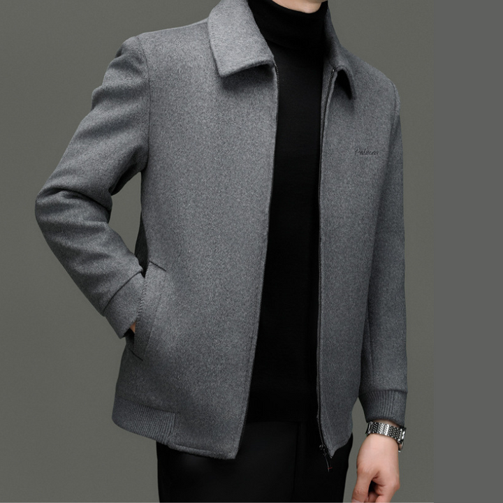 Men's smart casual zip jacket, ideal for daily wear, fall fashion & cool evenings.