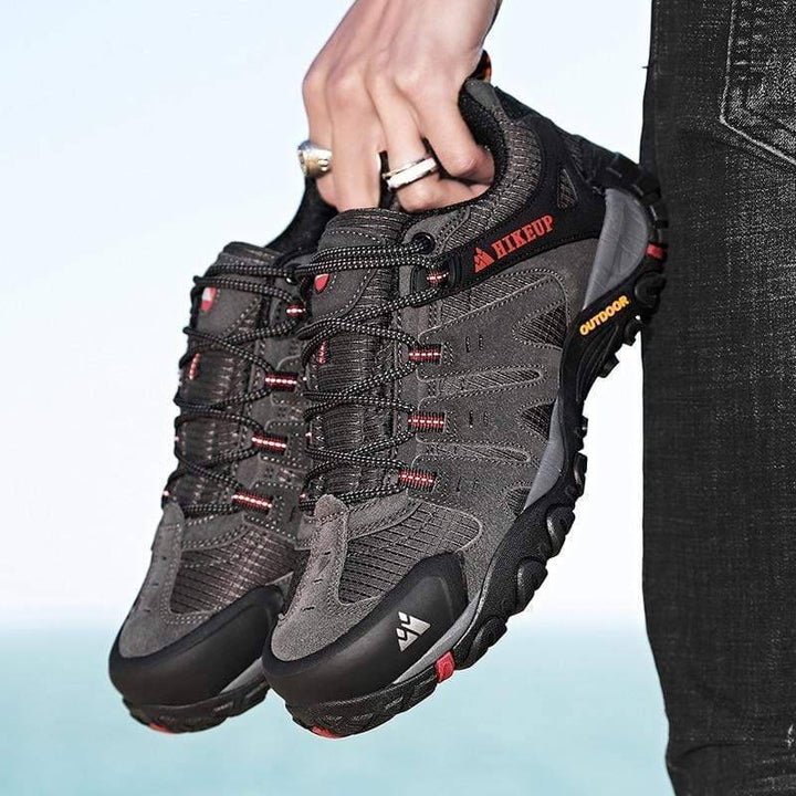Durable men's suede hiking shoes, ideal for rugged outdoor adventures