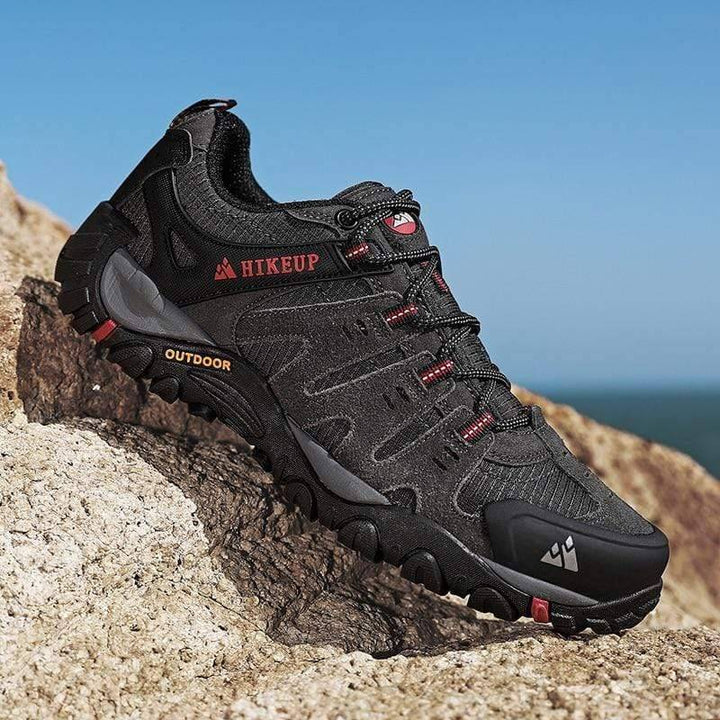 Casual men's tactical sneakers feature suede leather for outdoor and everyday wear