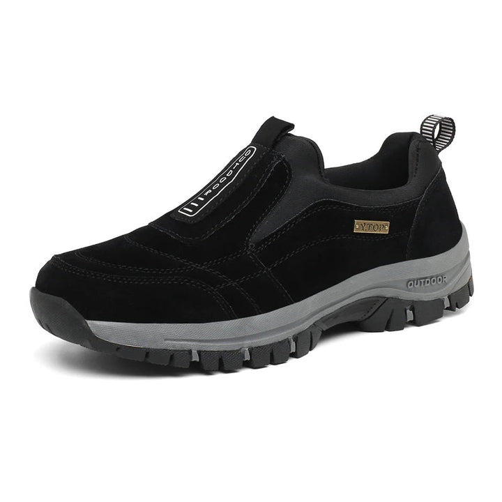 Stylish men's orthopedic comfort footwear, offering superior arch support & slip resistance for hiking & walking.