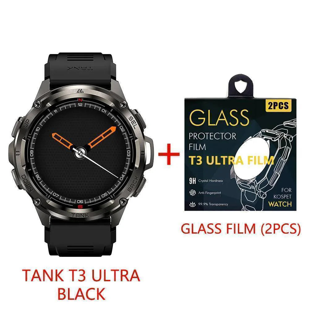 Water resistance test of T3 Ultra GPS Smartwatch, proving its waterproof ruggedness