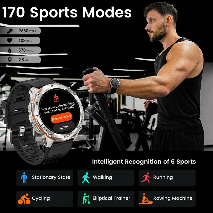 T3 Ultra GPS AMOLED Smartwatch with multiple watch faces, customizable fitness tracker