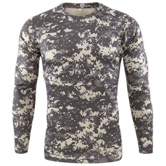 Tactical camouflage long sleeve shirt, perfect men's wear for outdoor adventures