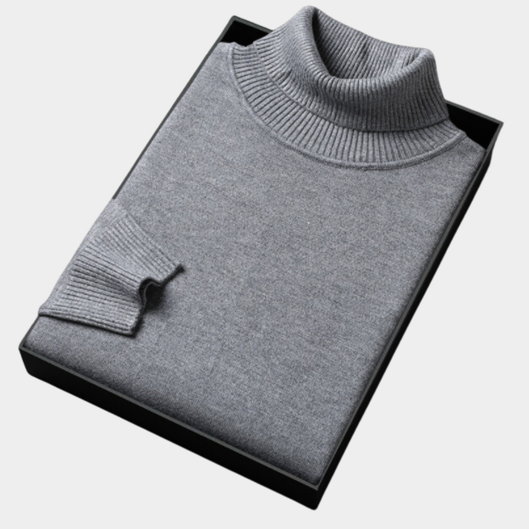 Smart casual men's roll neck polo sweater, a versatile tailored fit jumper for any occasion.