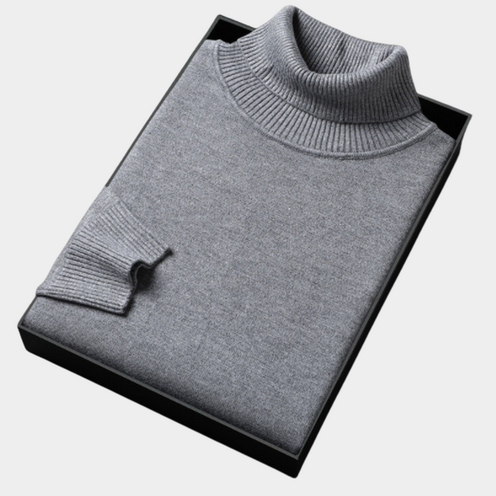 Smart casual men's roll neck polo sweater, a versatile tailored fit jumper for any occasion.
