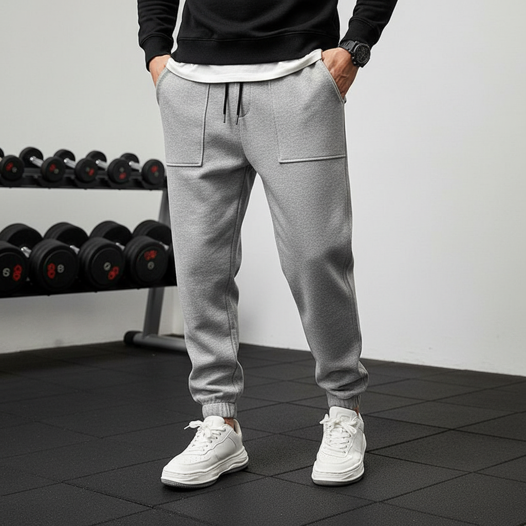 Men's Tanner athletic performance pants with elastic waist. Ideal for workouts, training, and casual wear.