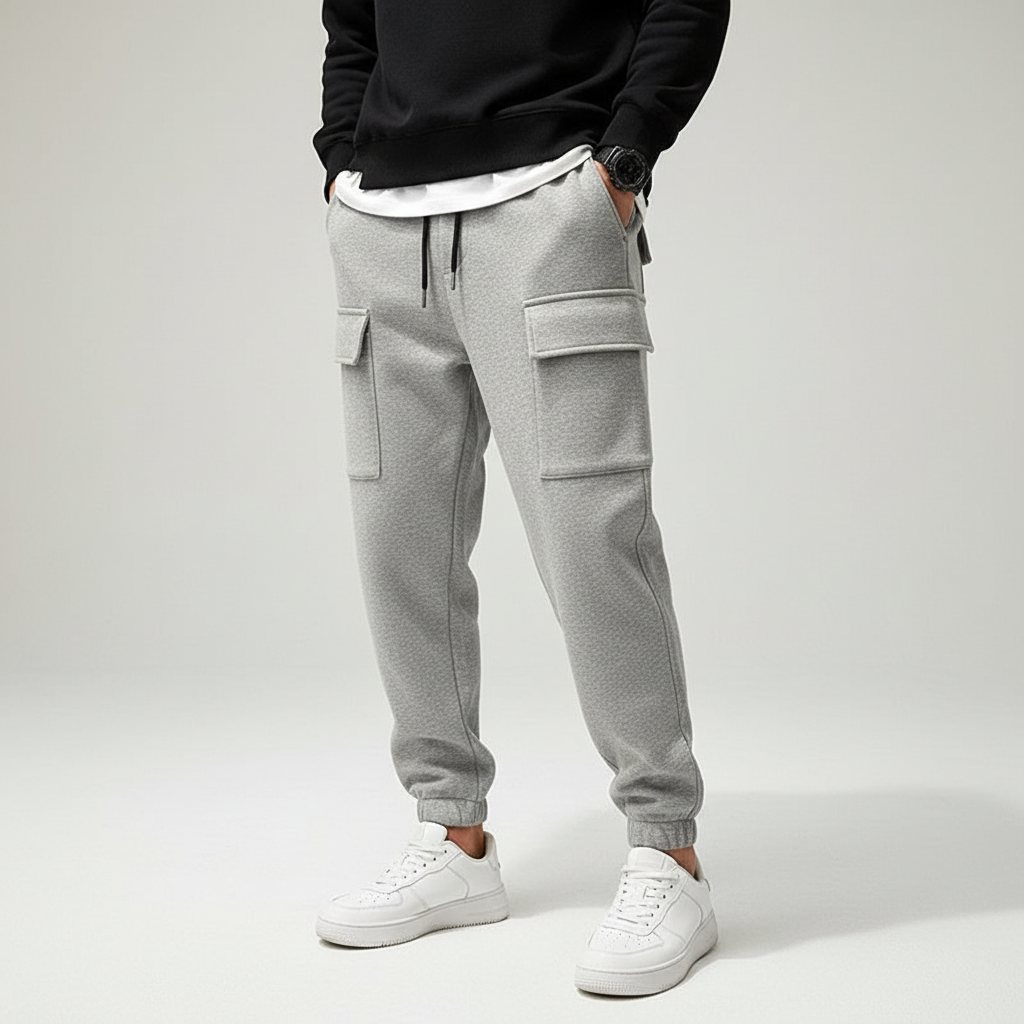 Comfortable men's athletic joggers with elastic waist. Perfect for training, sports, activewear, or leisure.