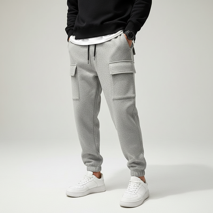 Comfortable men's athletic joggers with elastic waist. Perfect for training, sports, activewear, or leisure.