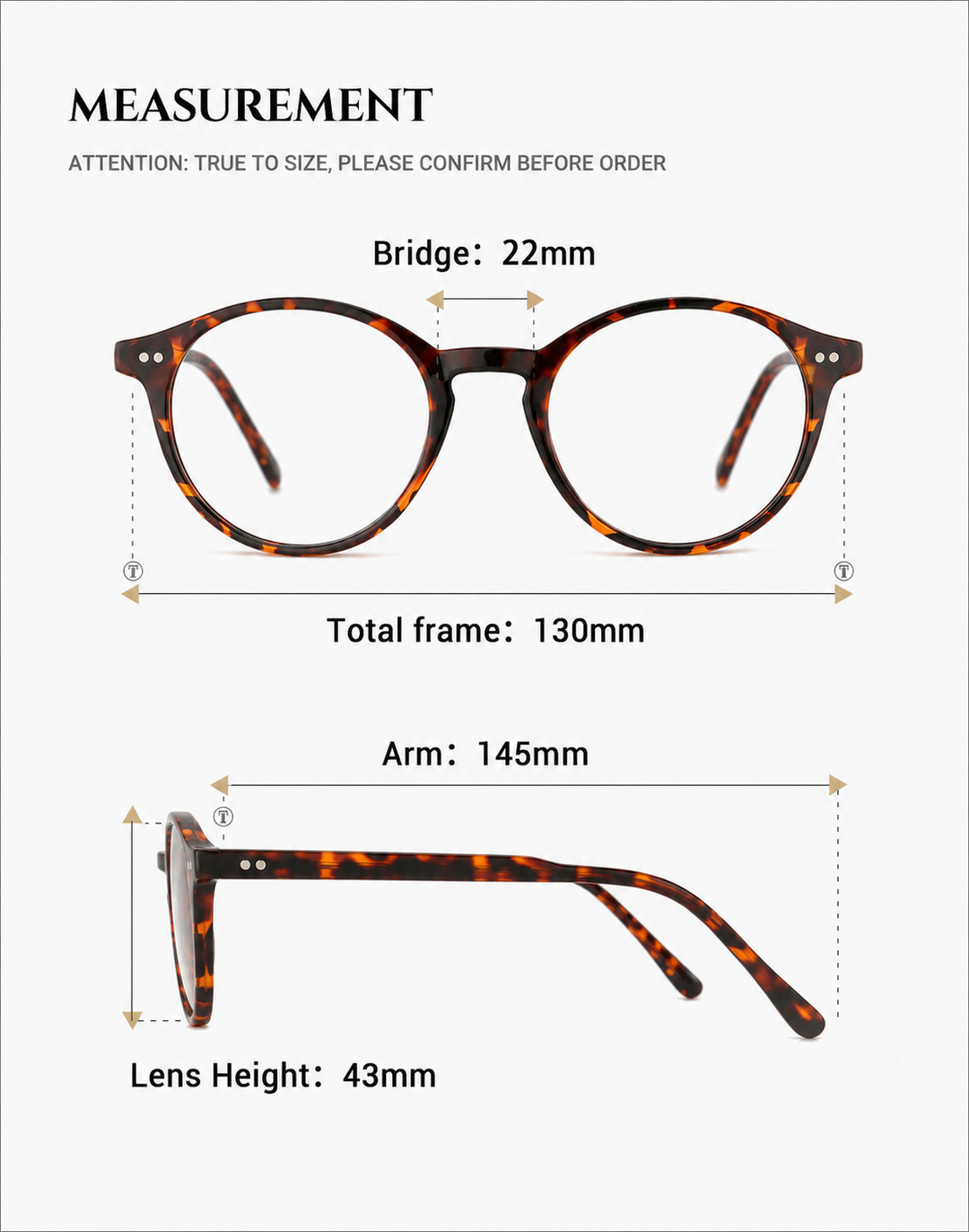 Front view of Men's Tavero round blue light filtering glasses. Durable acetate frame offers stylish eye care.