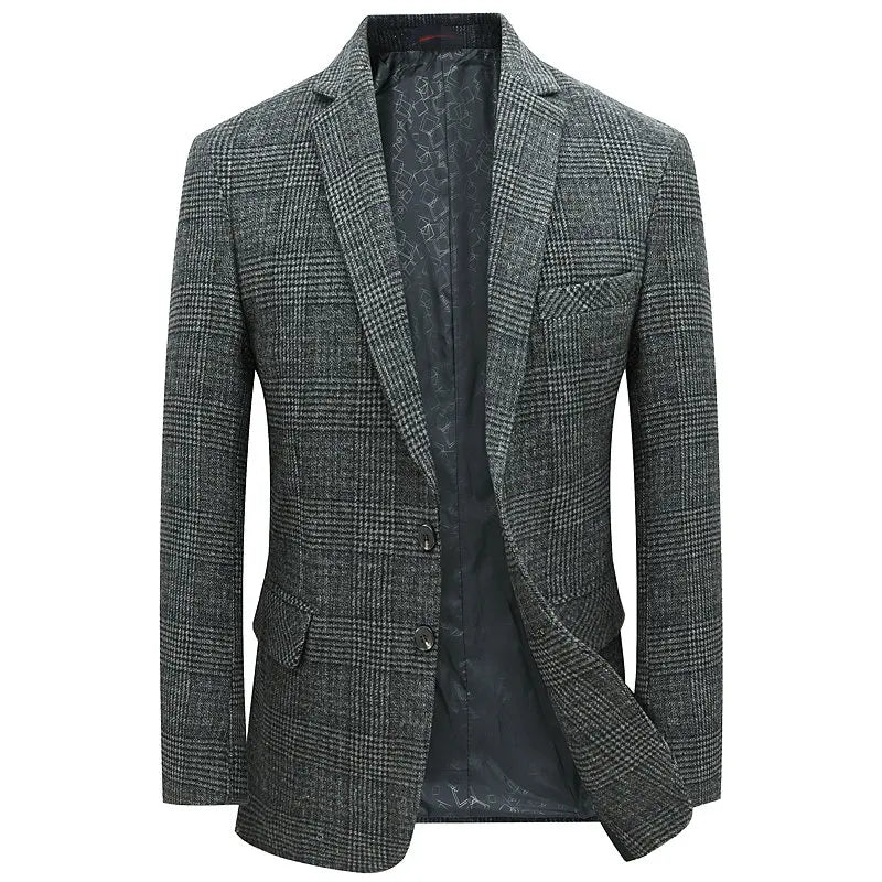 Timeless men's comfort blazer for professional and smart casual wear. A versatile wardrobe staple, perfect for events.