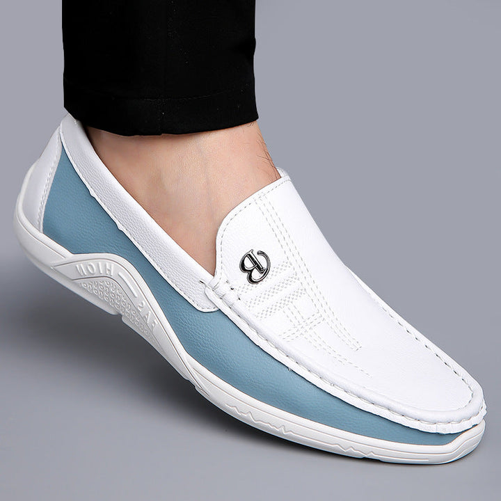 Men's two-tone slip-on loafers for ultimate style and comfort in men's fashion.