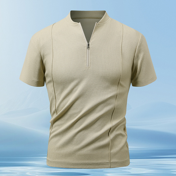 Breathable men's drawstring Piqué shorts, perfect for a comfortable & stylish casual loungewear set.