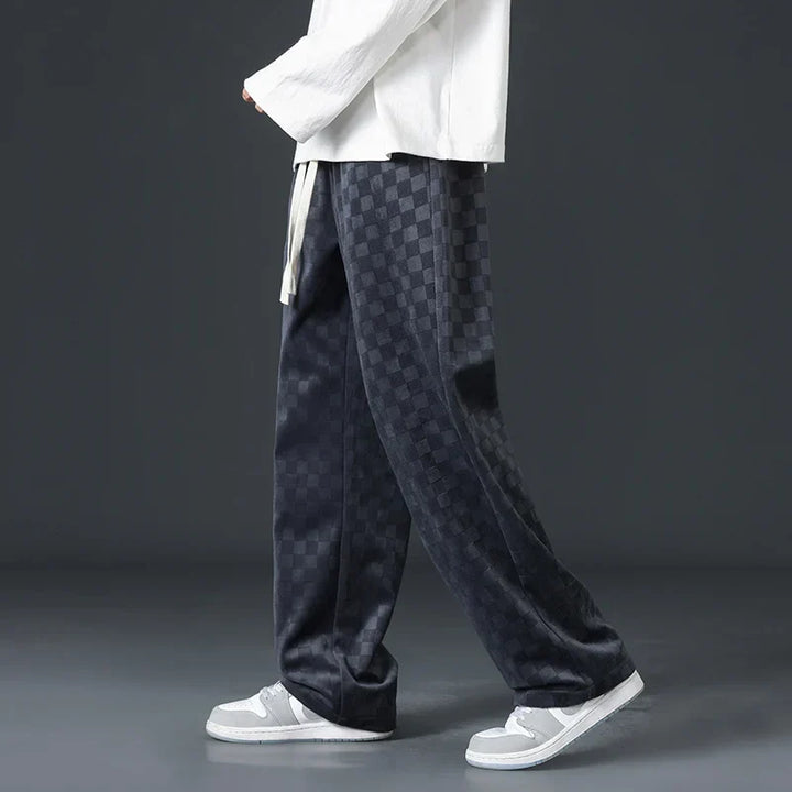 Gray men's cozy relaxed fit sweatpants, ultra-soft and perfect for lounging or active casual wear.