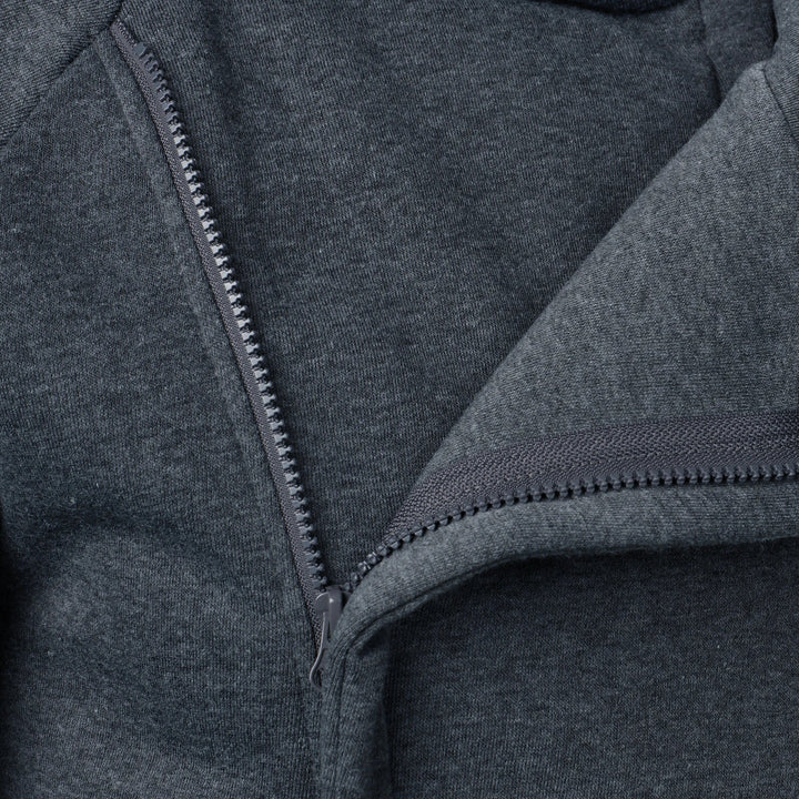Men's Urban Crossover Zip Hoodie, a sleek & modern design for streetwear and athletic casual wear.