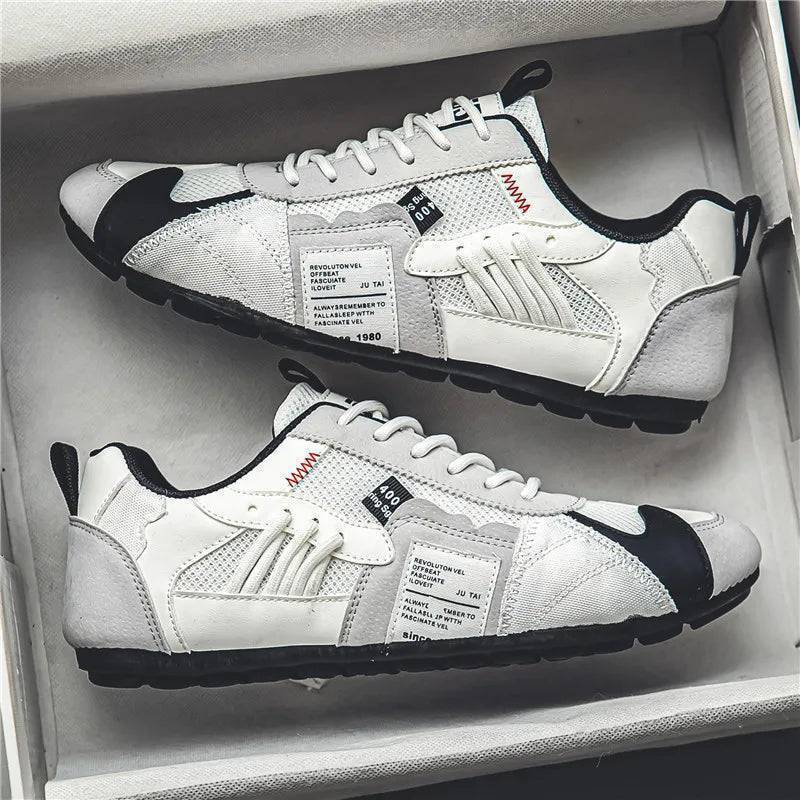 Side profile of men's breathable casual shoes, ideal for everyday urban wear