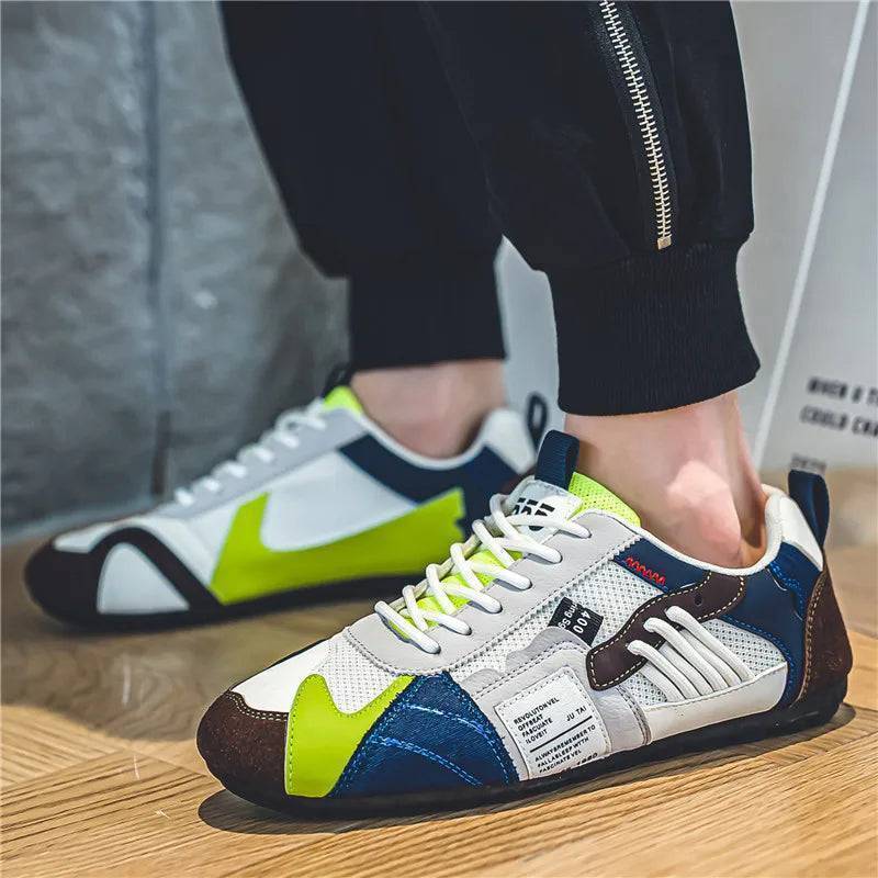 Men's Urban Street Sneakers on street, showcasing casual footwear and modern design