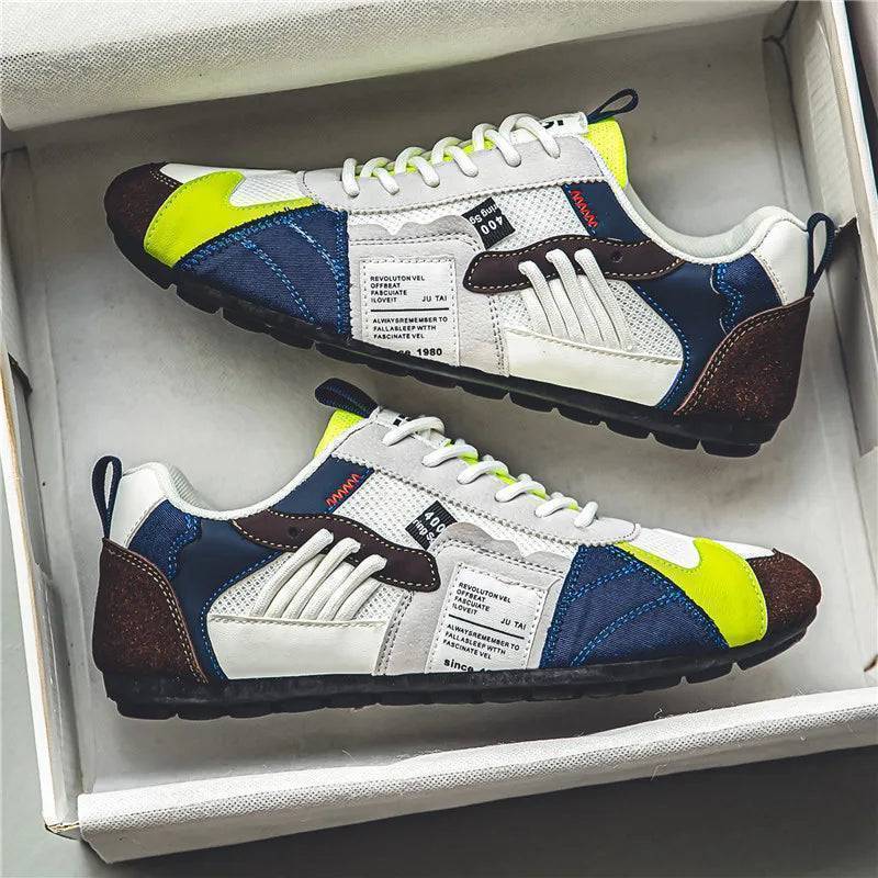 Men's casual sneakers, close up of breathable material and comfortable sole
