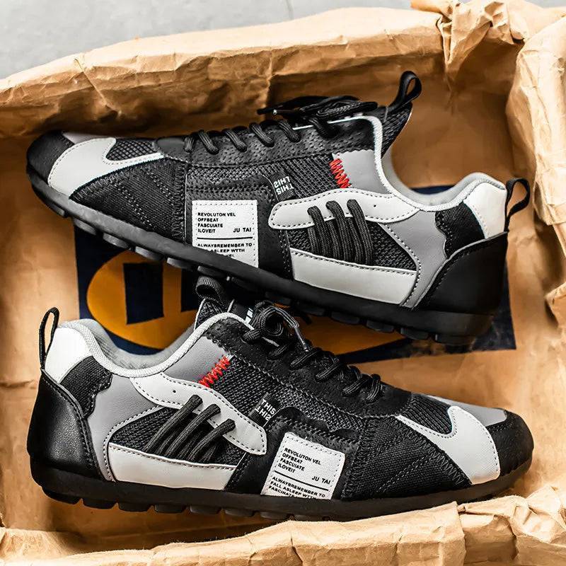Lace-up detail on Men's Urban Street Sneakers, emphasizing fashion and functionality