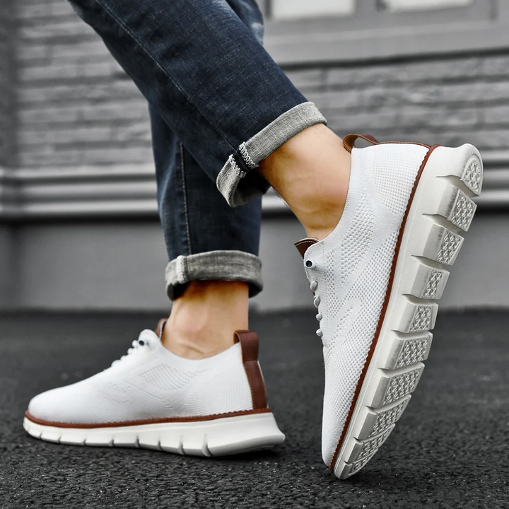 Men's UrbanFlex lightweight comfort sneakers, khaki, ideal for versatile casual use.