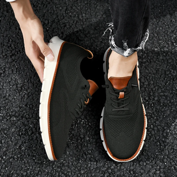 Black UrbanFlex casual shoes for men, memory foam for superior comfort footwear.