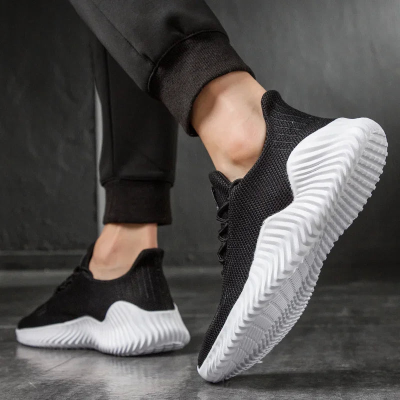 Men's Velocity running sneakers, advanced shock absorption for joint protection.
