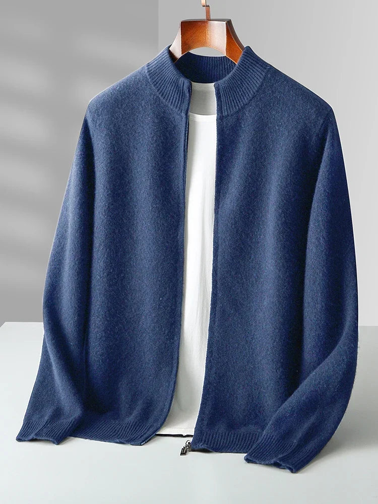 Men's Verona zip cardigan in classic style, perfect for effortless layering and everyday smart casual wear.