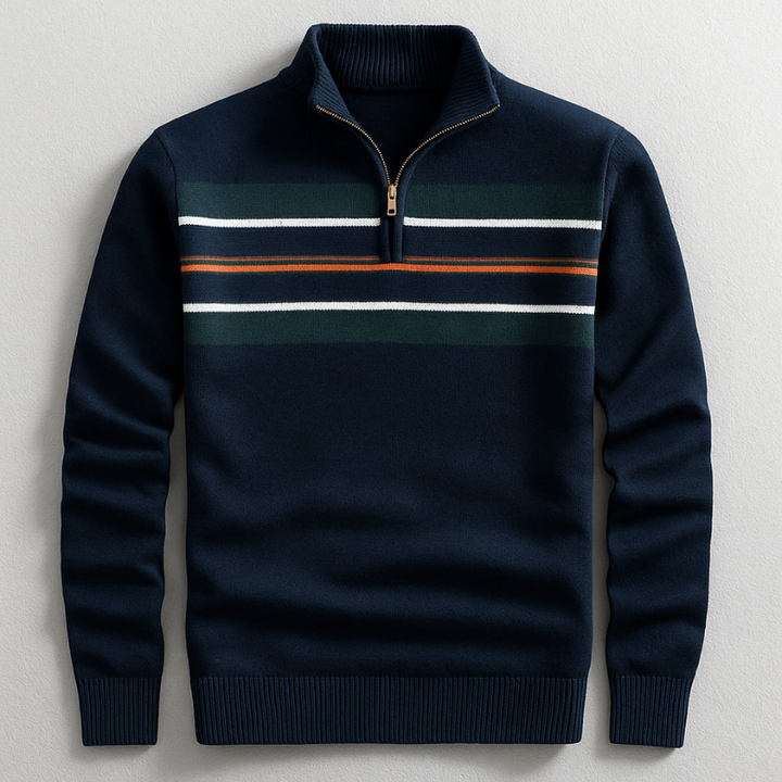 Men's quarter-zip pullover, a warm & comfortable layering top designed for winter fashion.
