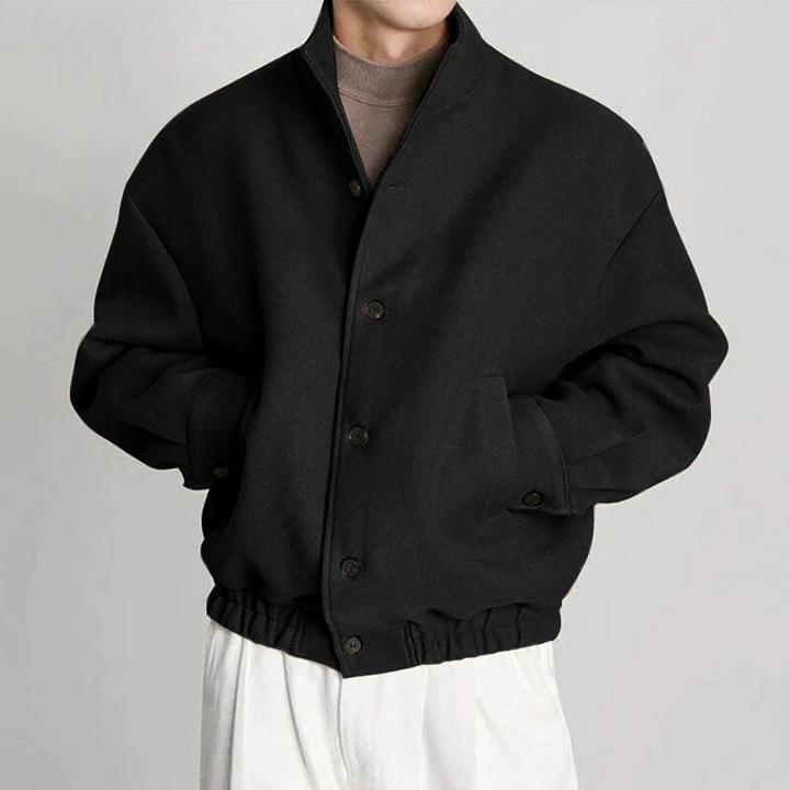 Khaki men's versatile jacket; lightweight & streamlined for casual or smart-casual outfits. Ideal everyday outer layer.