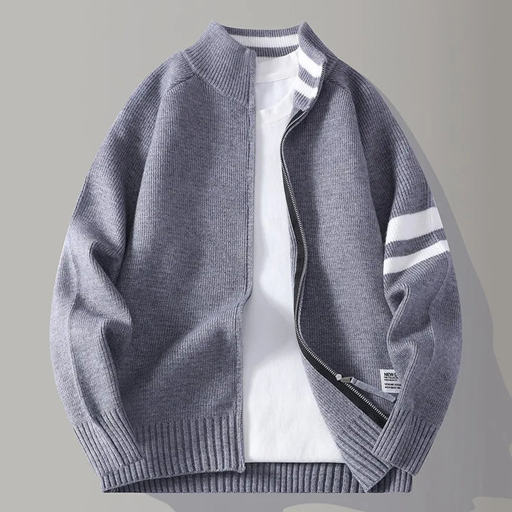 Versatile men's knit zip-up top. Perfect for smart casual outfits, a refined layering piece for any season.