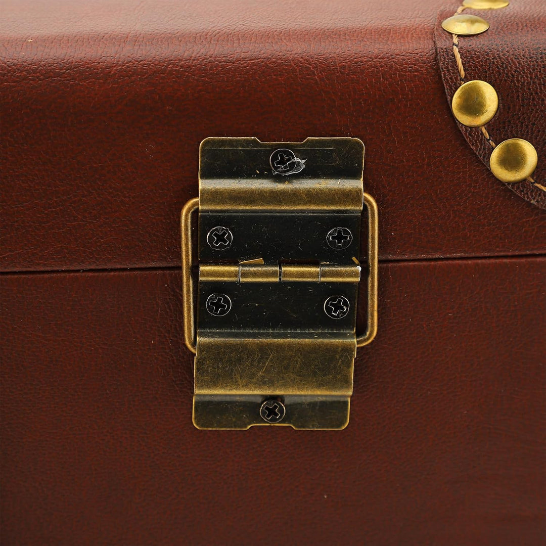 Men's heritage brown leather carry-on travel bag. Vintage overnight luggage, compact and secure for him.