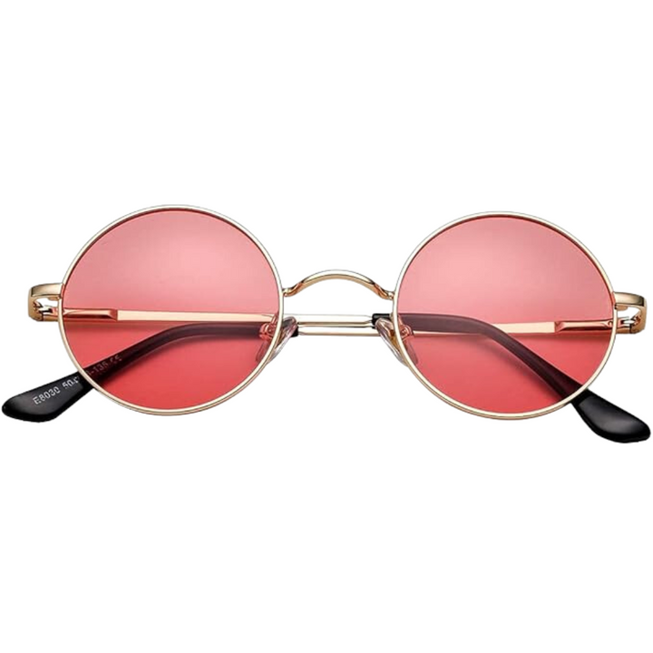 Sleek men's vintage round polarized sunglasses. Lightweight retro eyewear with essential UV protection for comfort.