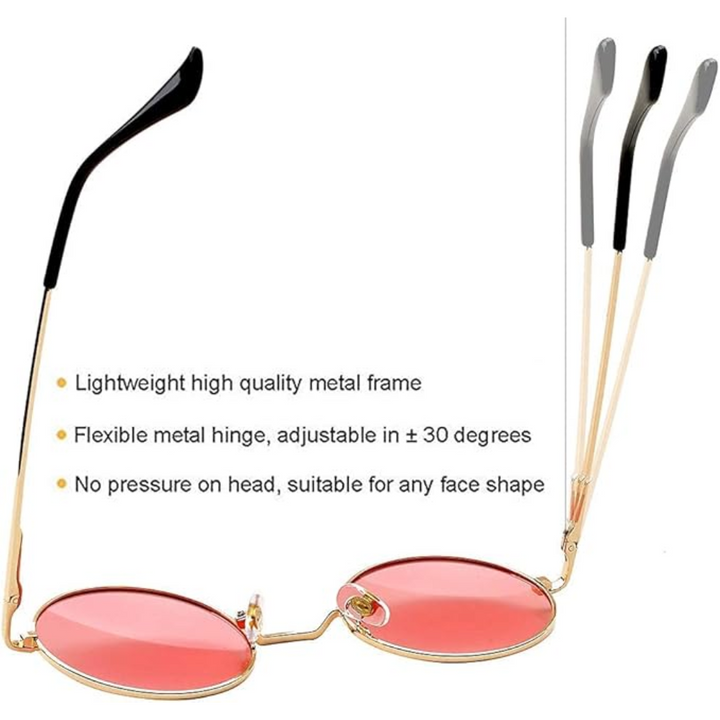 Durable men's vintage round polarized sunglasses. Outdoor essentials with UV protection & classic retro style.