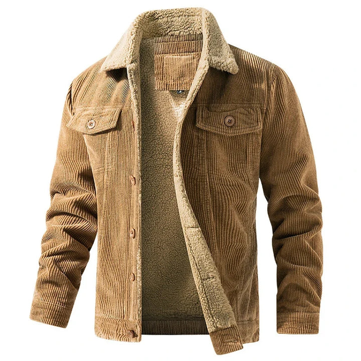 Men's warm collared comfort jacket, ideal for winter. Essential casual outerwear.