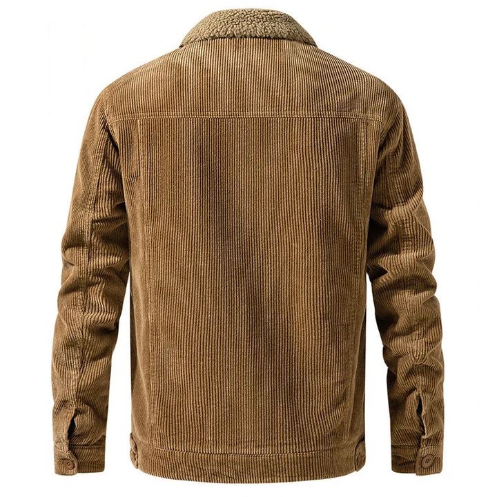 Stylish men's casual outerwear, a versatile collared jacket perfect for fall fashion.