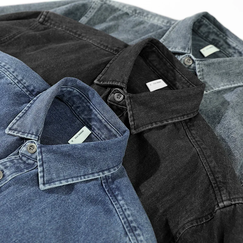 Stylish men's long sleeve button-up shirt, perfect as a layering top for versatile everyday fashion. Includes chest pocket.
